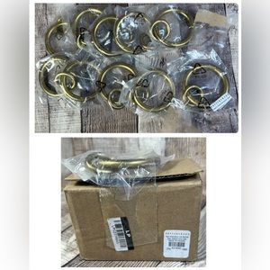***SOLD***. Pottery Barn Standard Round Small 2.5” Curtain Rings, Set of 10